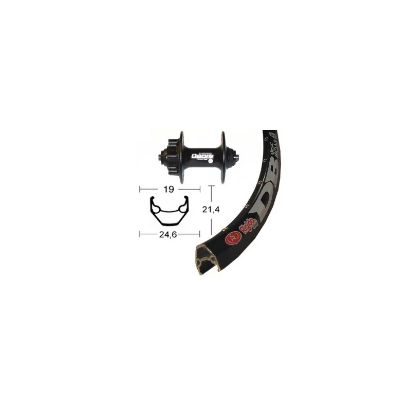ROUE SHIMANO AV DEORE 28" disc 6t Noire
