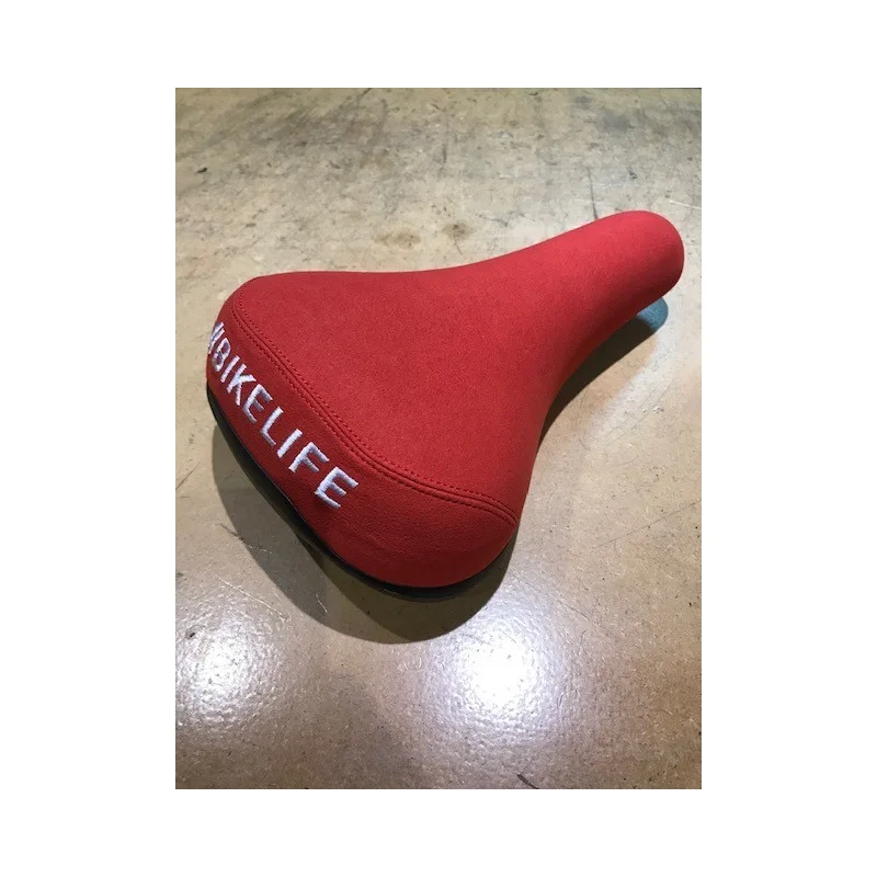 Selle BIKELIFE Rouge logo Blanc