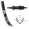ROUE SHIMANO AR K7 28x1.1.75 7v Ecrous