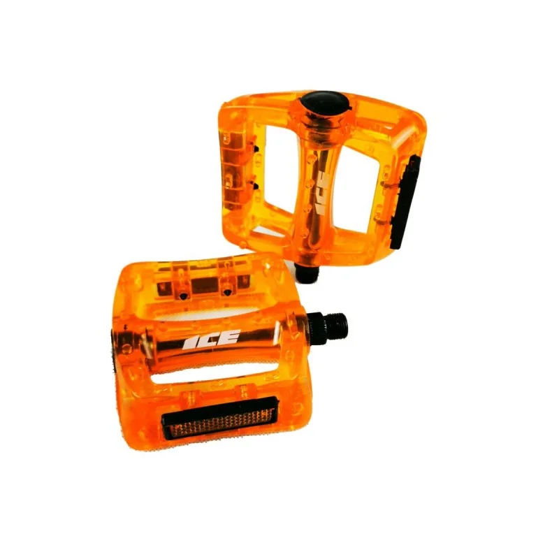 PEDALES ICE FAST 9/16ème Kristal orange