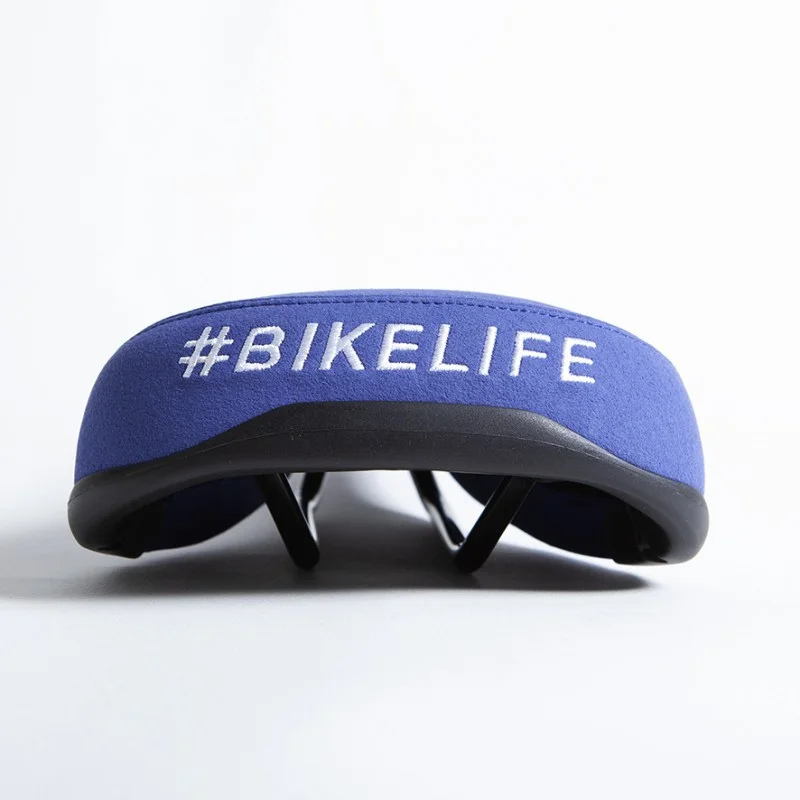 Selle BIKELIFE Bleue logo Blanc