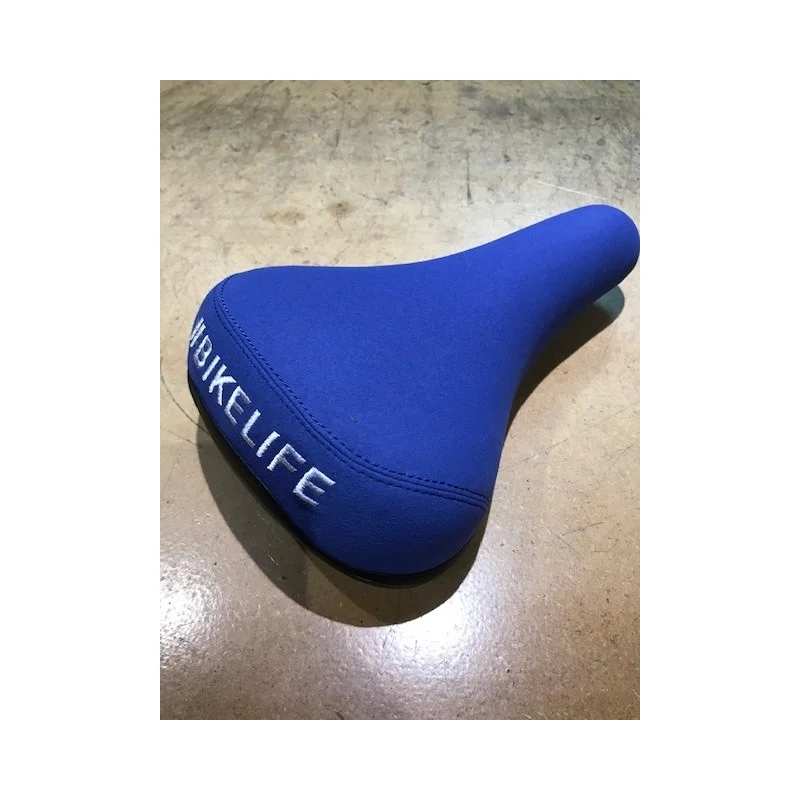 Selle BIKELIFE Bleue logo Blanc