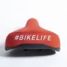 Selle BIKELIFE Rouge logo Blanc