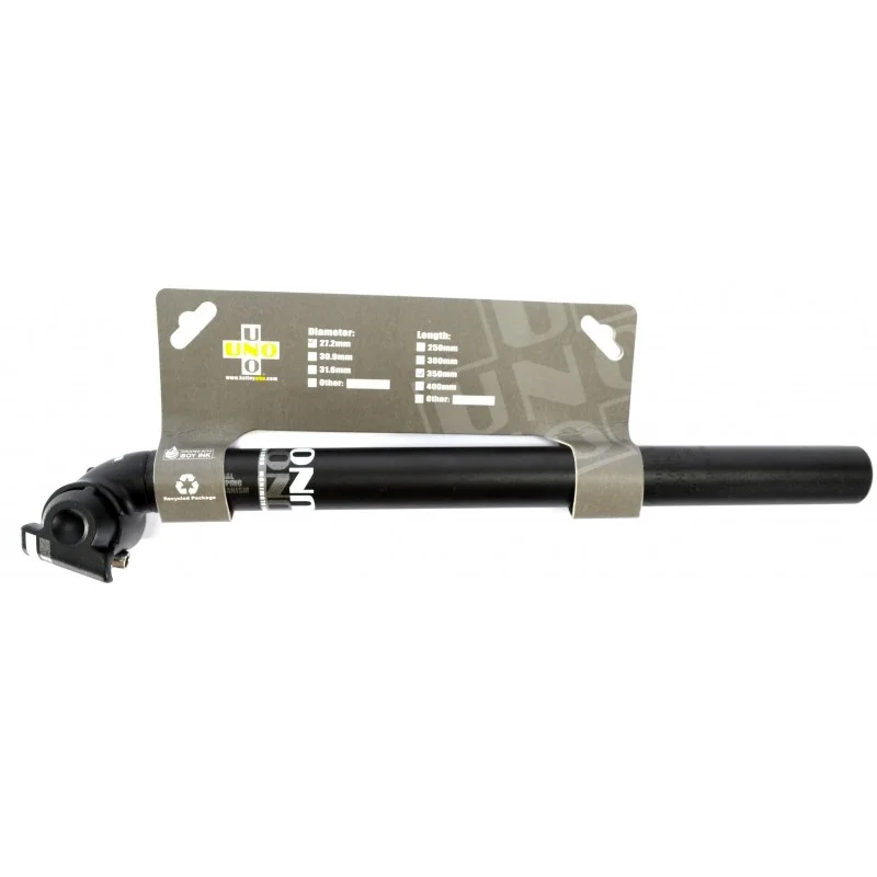 TIGE DE SELLE UNO 31.6 ALU Forgé 2D 350mm Noire