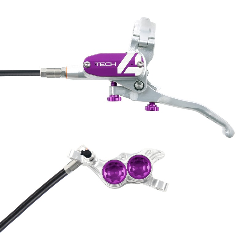 Frein arrière HOPE Tech4 E4 Poli  Violet - 4 pistons