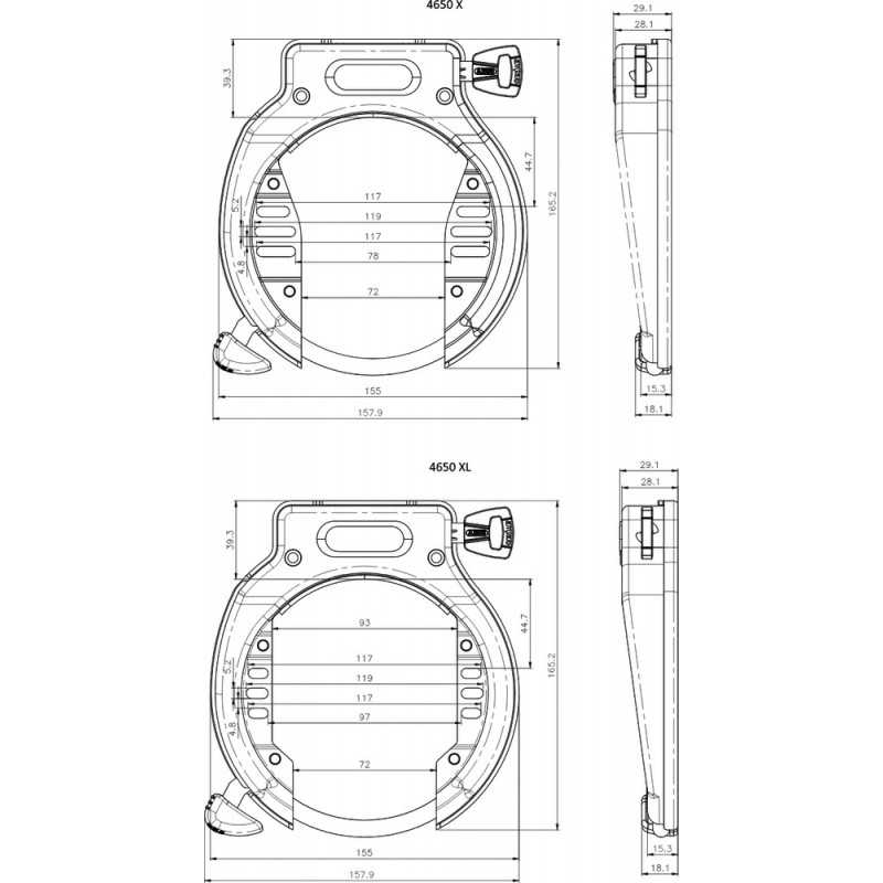 Antivol de cadre ABUS Amparo 4650X NR black OE