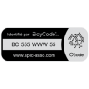 ETIQUETTE DE MARQUAGE APIC-ASSO IDENTIFICATION HOMOLOGUEES apic-asso.com