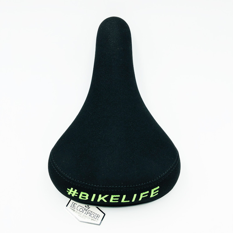 Selle BIKELIFE Noire logo Vert