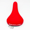 Selle BIKELIFE Rouge logo Blanc