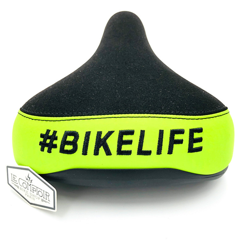 Selle BIKELIFE Bicolore noire-vert