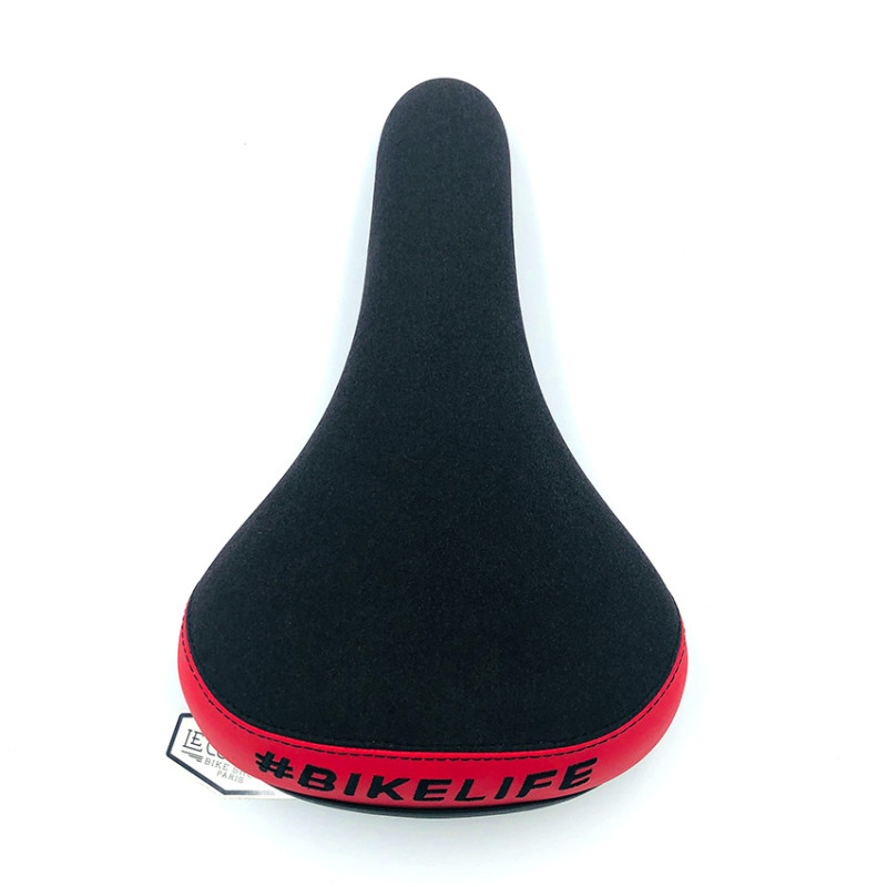 Selle BIKELIFE Bicolore noire-rouge