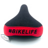 Selle BIKELIFE Bicolore noire-rouge