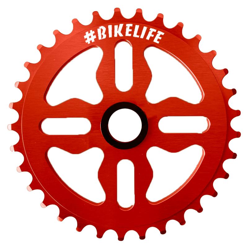 Plateau BIKELIFE Tiktok aluminium 33 dents rouge