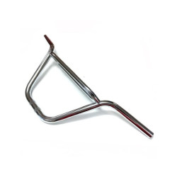 Guidon BMX Vintage Huffy Chrome - Longueur 22", Hauteur 8", Serrure, Embouts, Peaux De Lézard, Occasion