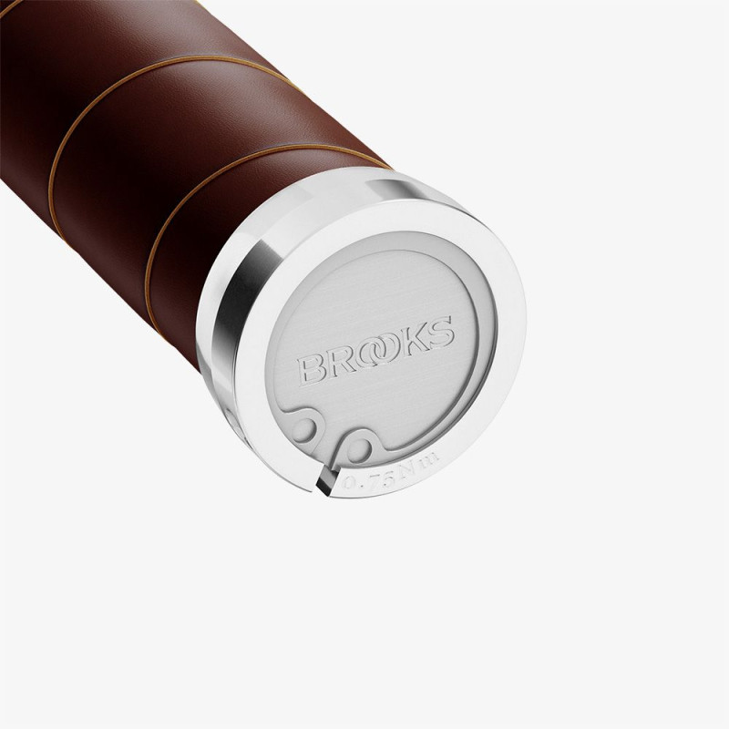 Poignées BROOKS Slender cuire de Brooks 130-130mm - marron
