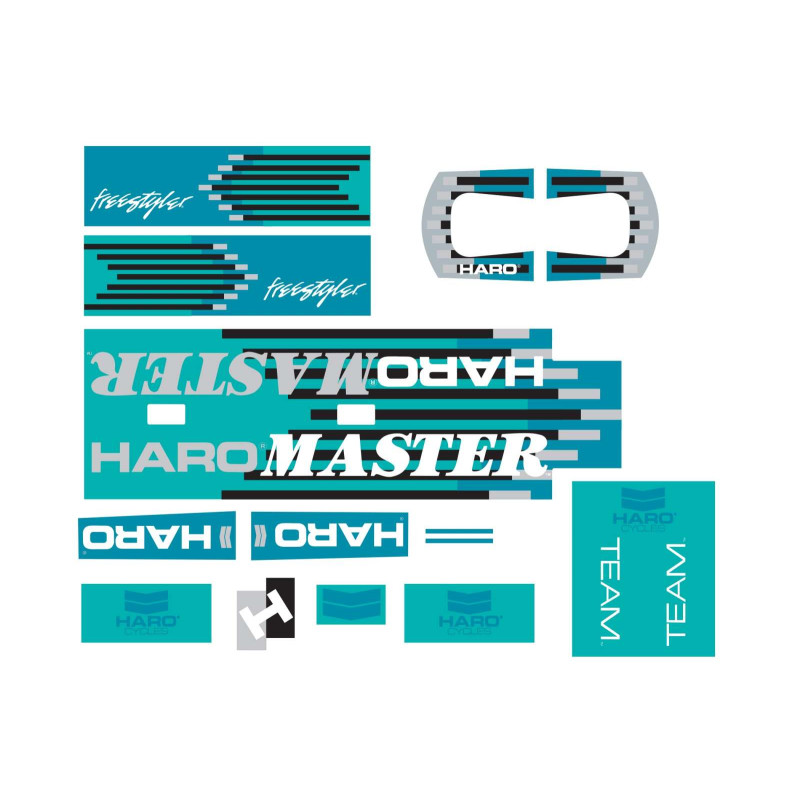 Kit de stickers complet HARO Master 1988 mint-turquoise
