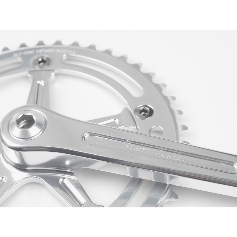 Pédalier BLB Super pista L165mm 46t silver