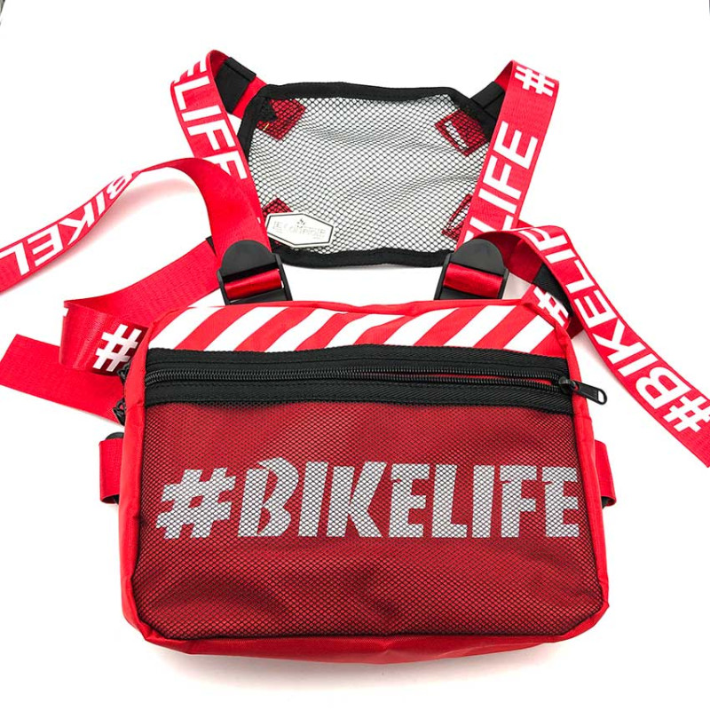 Sacoche BIKELIFE Chest Rig rouge