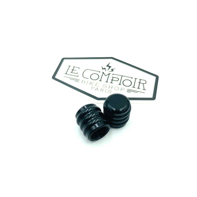 Paire de bouchons de valve SE BIKES noirs