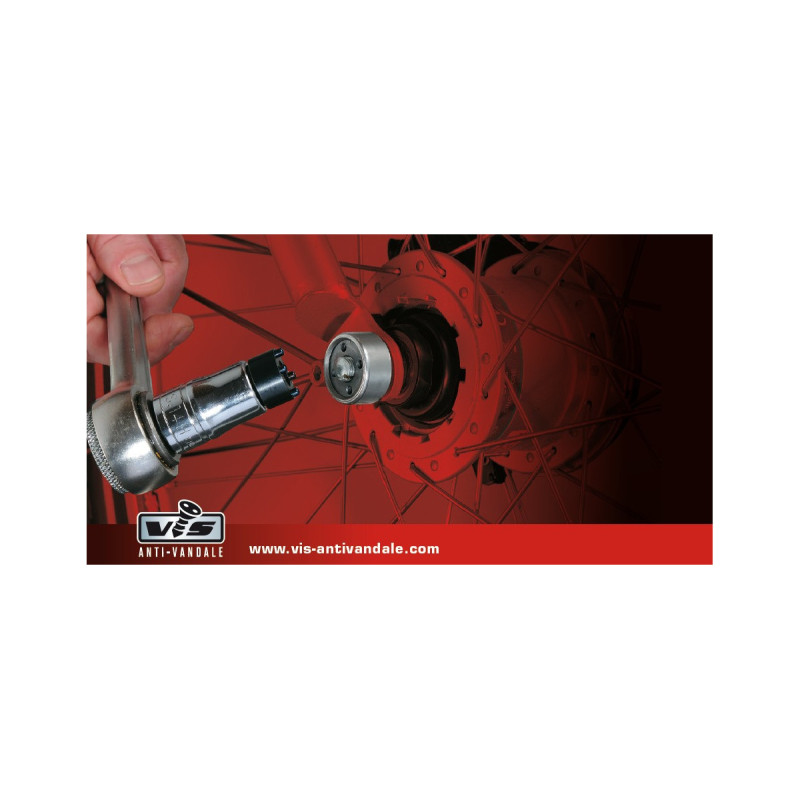 Paire d'écrous de roues øm9 antivol ANTIVANDALE + douille