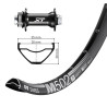 Roue avant Custom SHIMANO XT - Center Lock / Jante DT SWISS M502 - 32H