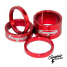 Spacer / Entretoises de direction HOPE usinées en Aluminium rouge