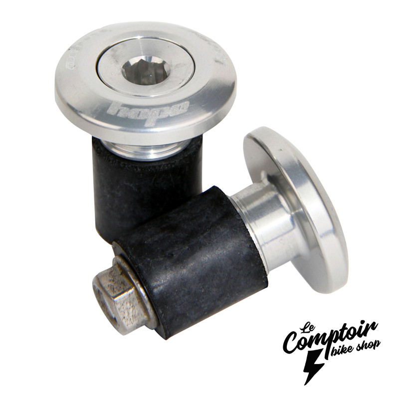 Embouts de guidon HOPE usinés en aluminium polies