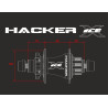 Moyeu arrière ICE FAST Hex Hacker X disc 10-15mm noir - 36h