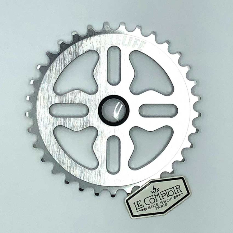 Plateau BIKELIFE Tiktok aluminium 33 dents polie
