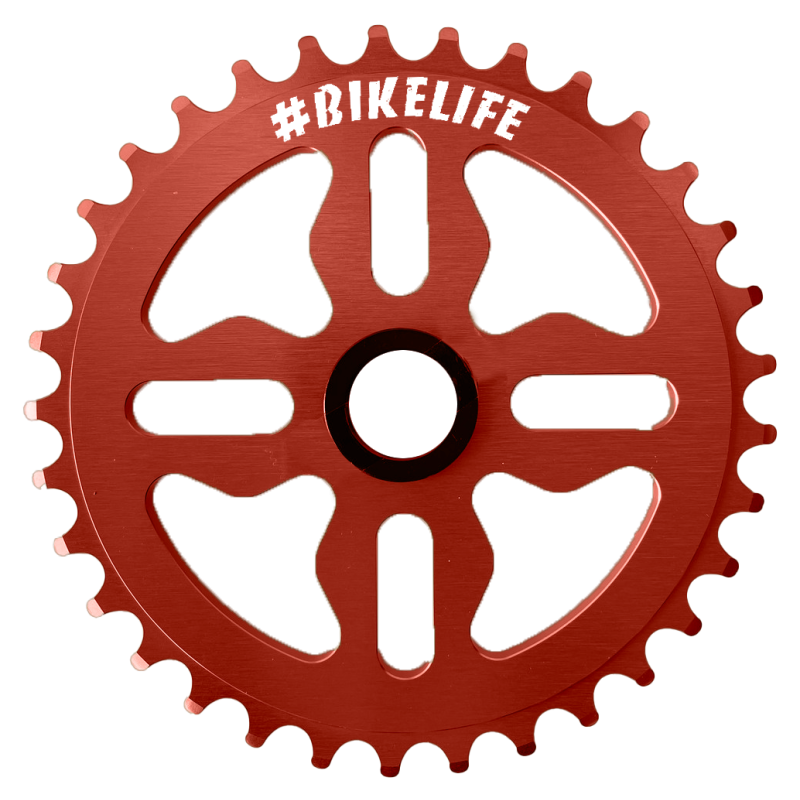 Plateau BIKELIFE Tiktok aluminium 33 dents orange