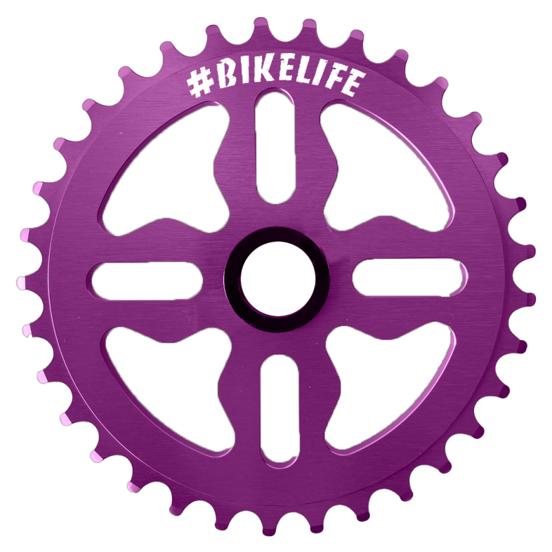 Plateau BIKELIFE Tiktok aluminium 33 dents violette