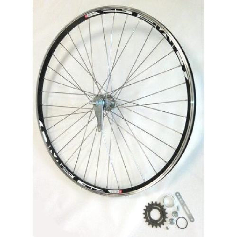 Roue arrière OMEGA 700c à rétropédalage polie