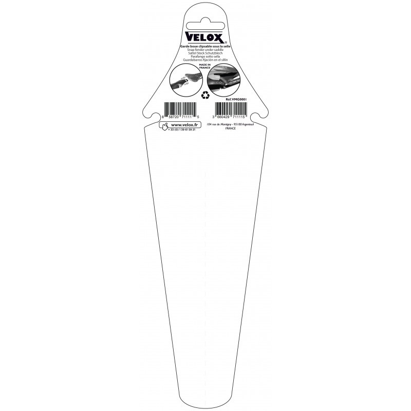 Garde-Boue VELOX Clipsable Mini Mudguard blanc