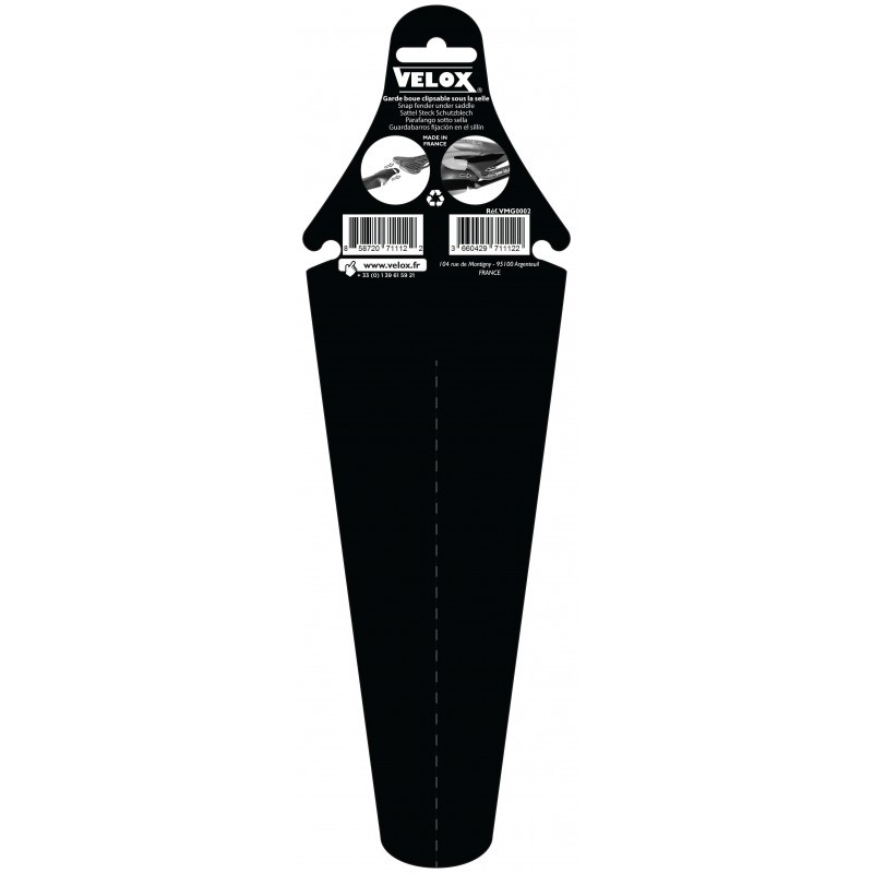 Garde-Boue VELOX Clipsable Mini Mudguard noir