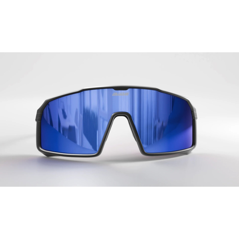 Lunettes COLLECTIVE BIKES Epsilon - écran bleu - noires