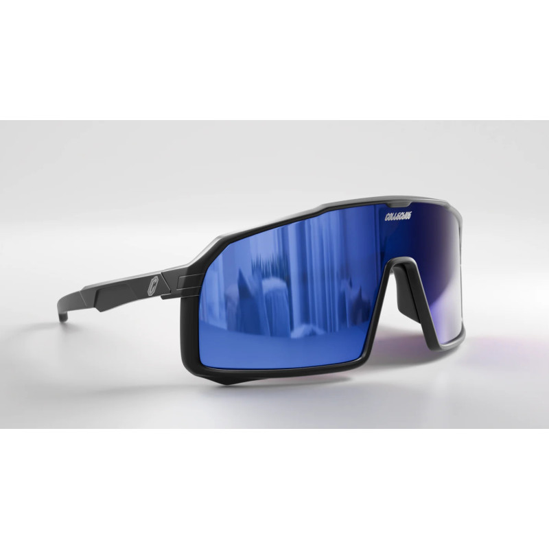 Lunettes COLLECTIVE BIKES Epsilon - écran bleu - noires