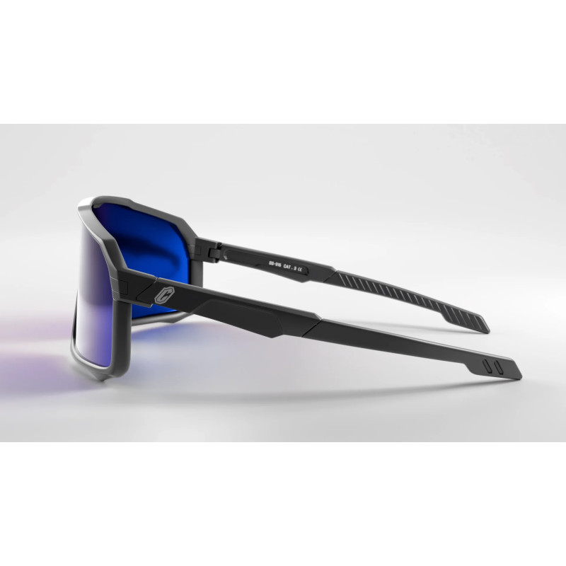 Lunettes COLLECTIVE BIKES Epsilon - écran bleu - noires