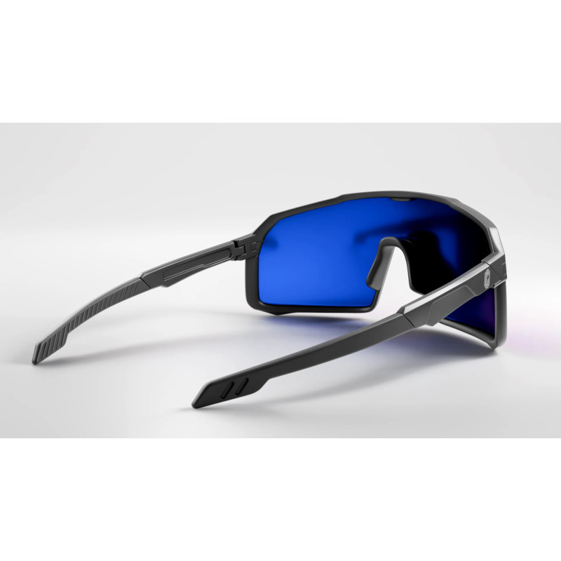 Lunettes COLLECTIVE BIKES Epsilon - écran bleu - noires