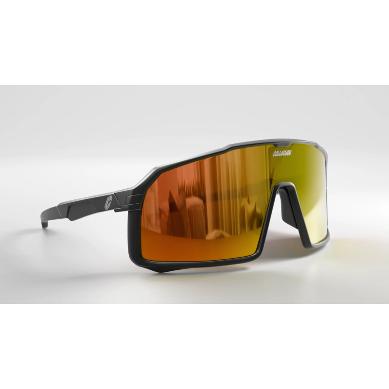 Lunettes COLLECTIVE BIKES - écran orange - noires