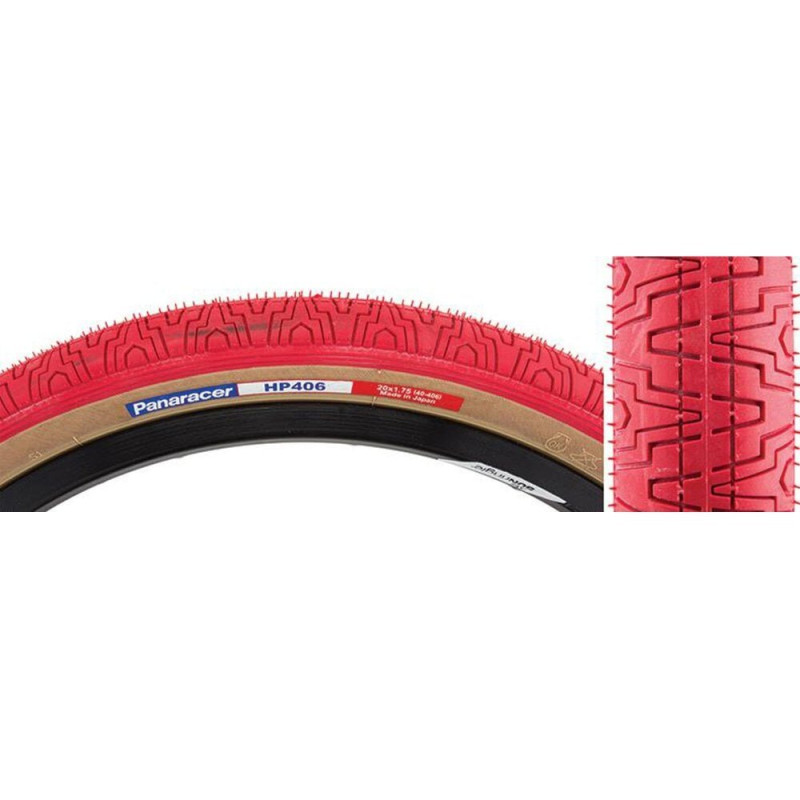 Pneu PANARACER HP406 flans tan - 20x1.75" rouge