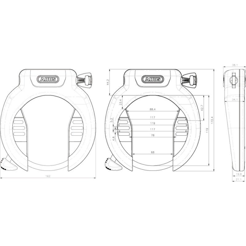 Antivol de cadre ABUS pro amparo 4750 X R