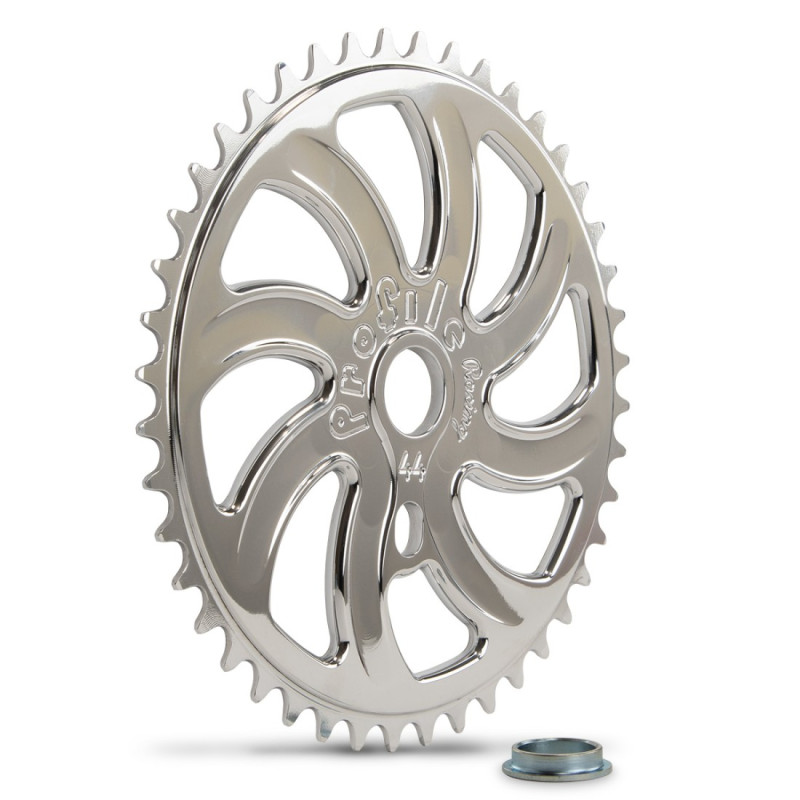 Plateau PROFILE RACING whippin chromée - 44t