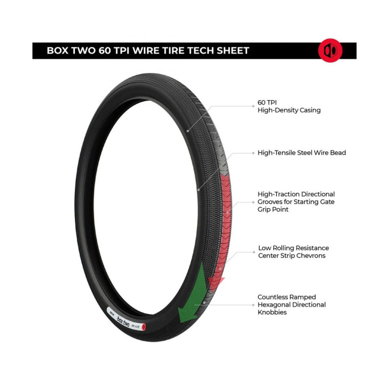 Pneu BMX racing TIOGA fastR noir - 20 pouces