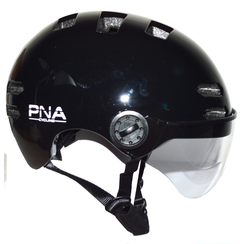 Casque P&A noir écran transparent - taille small