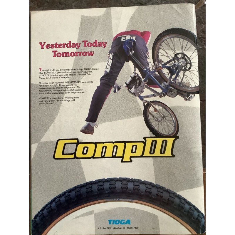 Pneu BMX TIOGA comp III noir flan tans - 20 x 1.75' - oldschool bmx
