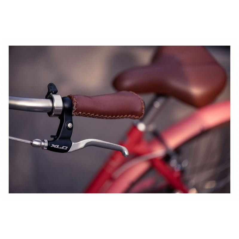 Poignées ergonomiques XLC simili cuir 135mm
