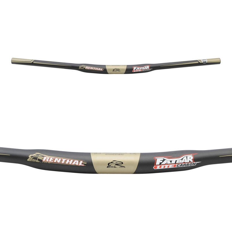 Guidon RENTHAL Fatbar Lite zero rise Ø31.8mm 780mm - carbone