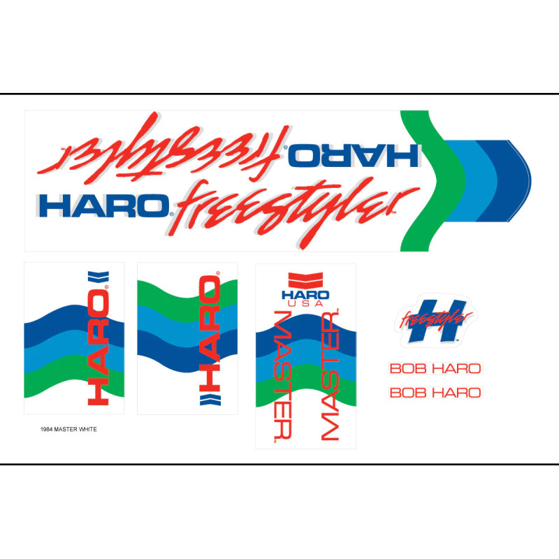 Kit de stickers complet HARO Master 1984 blanc