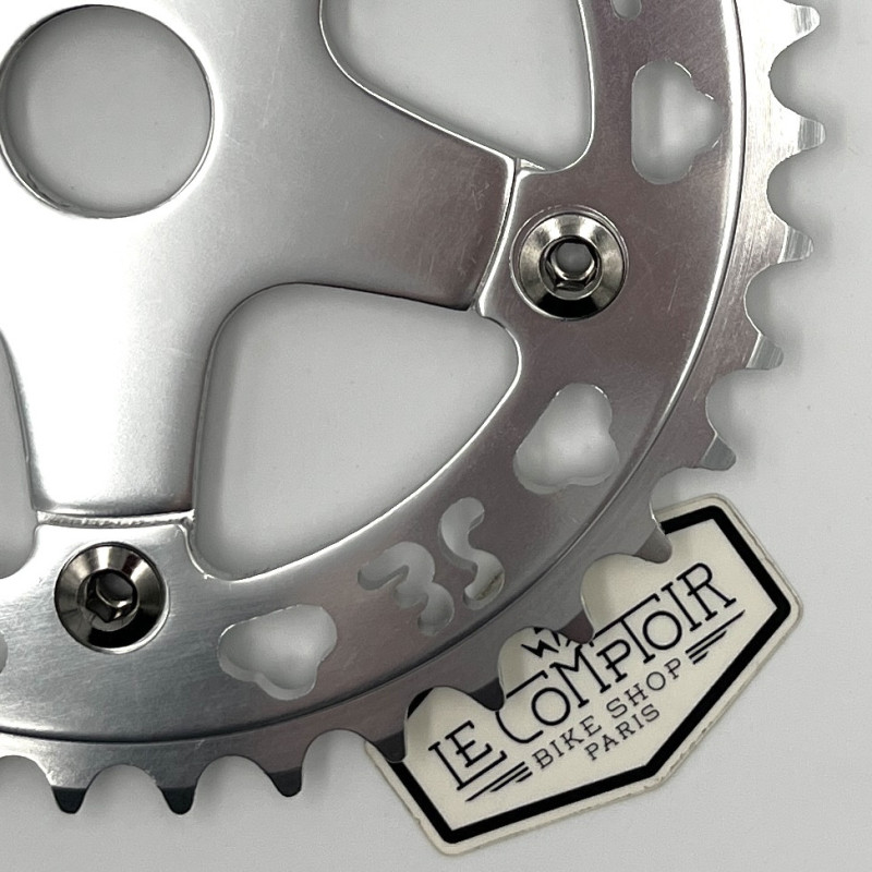 Couronne et spider SE BIKES OM Flyer aluminium chromé - 39 dents