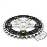 Couronne et spider SE BIKES OM Flyer aluminium noir - 39 dents